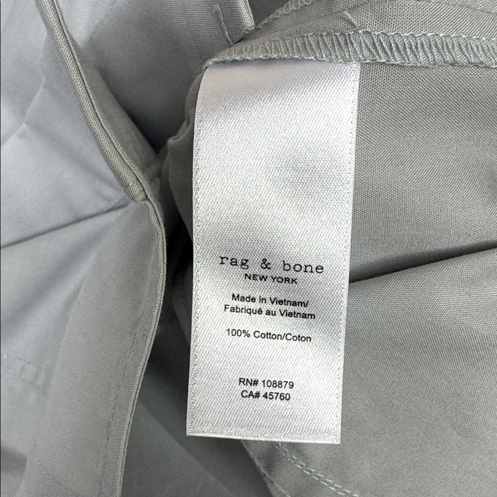 Rag & Bone Becca Poplin Button Down Shirt Gray Size Medium Long Sleeve - Picture 14 of 16